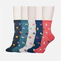 महिलाओं के पैटर्न वाले क्रू मोज़े